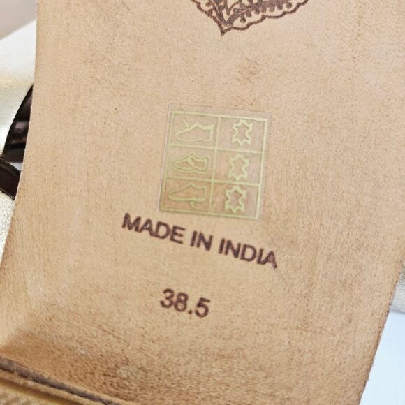 NWOB Free People Collection Romeo Square Toe Leather Wrap Sandal in Platino 36 - Picture 16 of 16